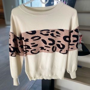 New Animal print sweater